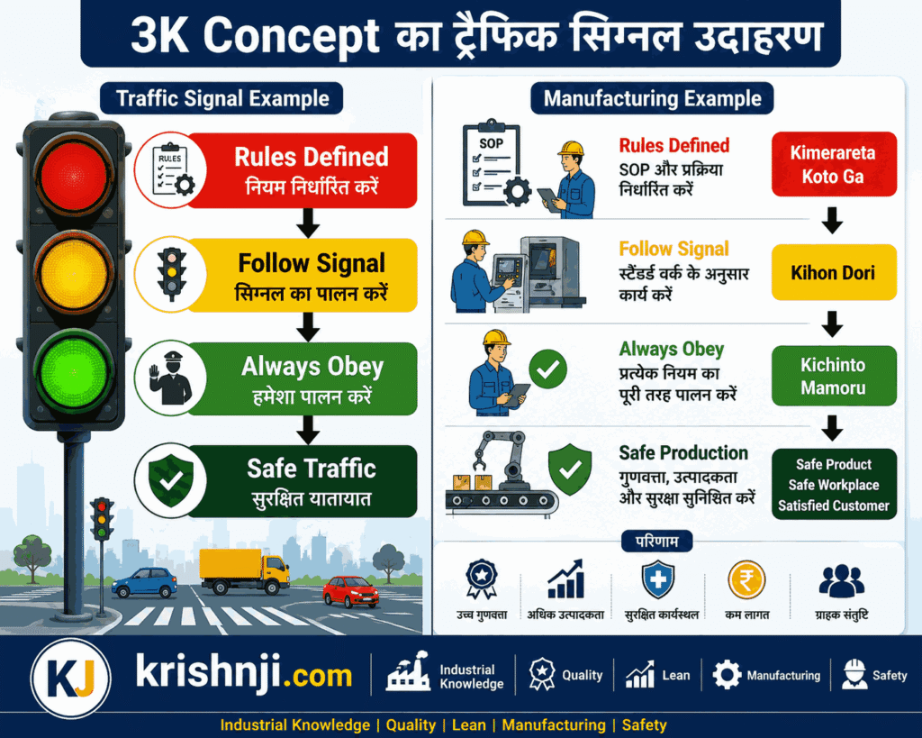 3K Concept Traffic Signal का उदाहरण