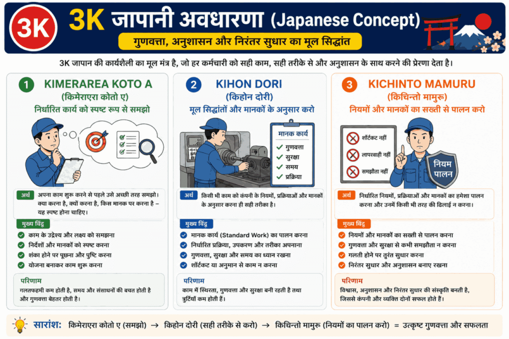 3K Japanese Concept in Hindi