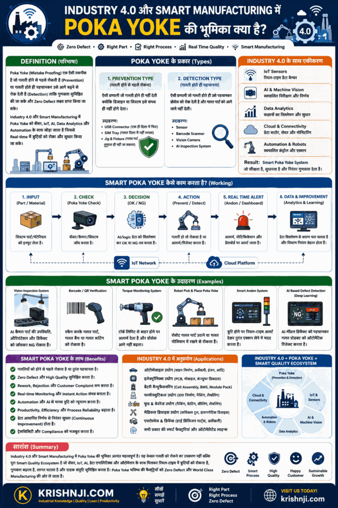 Industry 4.0 और Smart Manufacturing में Poka Yoke की भूमिका क्या है?