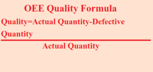 OEE Quality Formula in Hindi