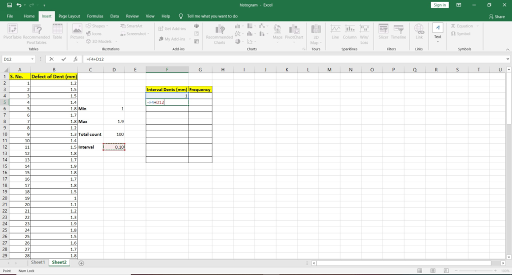 How to make Histogram in Excel 