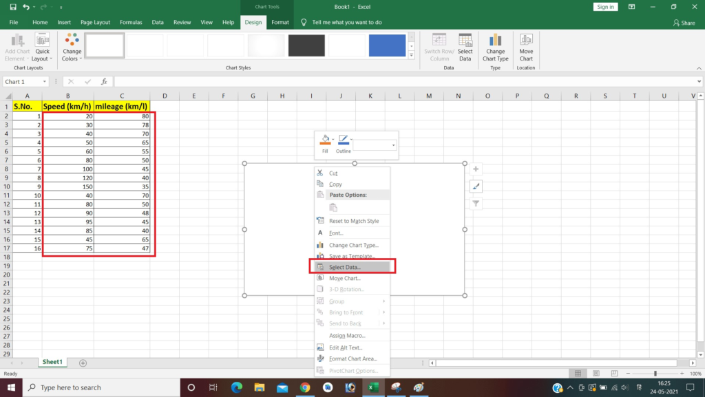 How to make Scatter Diagram in Excel 