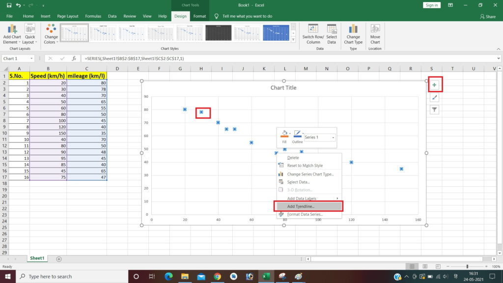 How to make Scatter Diagram in Excel 
