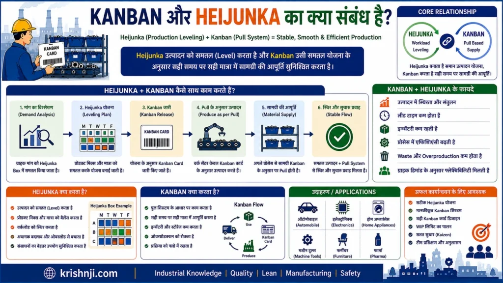 Kanban और Heijunka का क्या संबंध है?