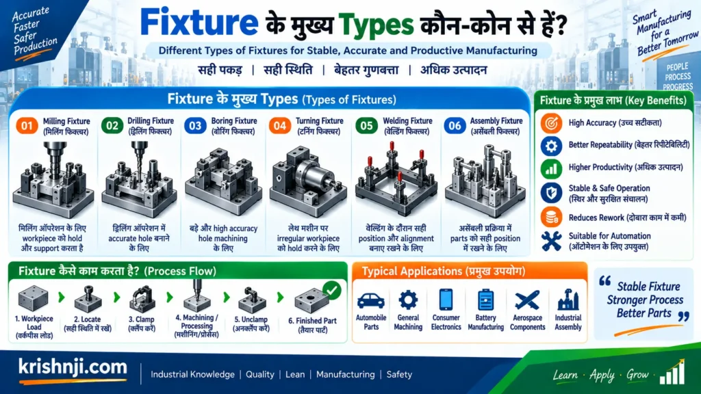 Fixture के मुख्य Types कौन-कौन से हैं?